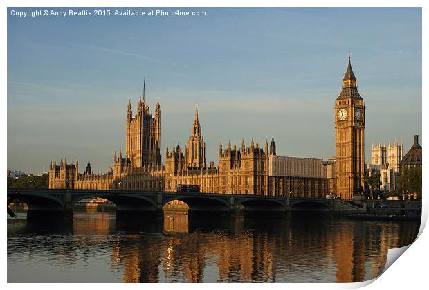  Westminster Morning Print by Andy Beattie