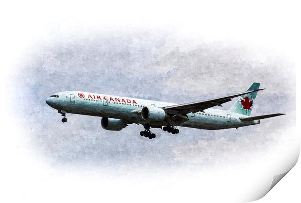Air Canada Boeing 777 Art Print by David Pyatt
