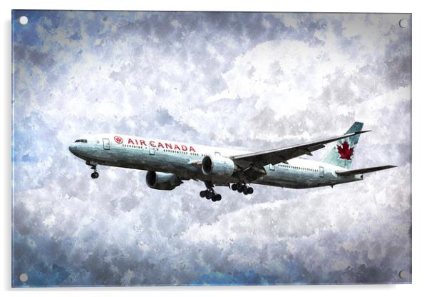 Air Canada Boeing 777 Art Acrylic by David Pyatt