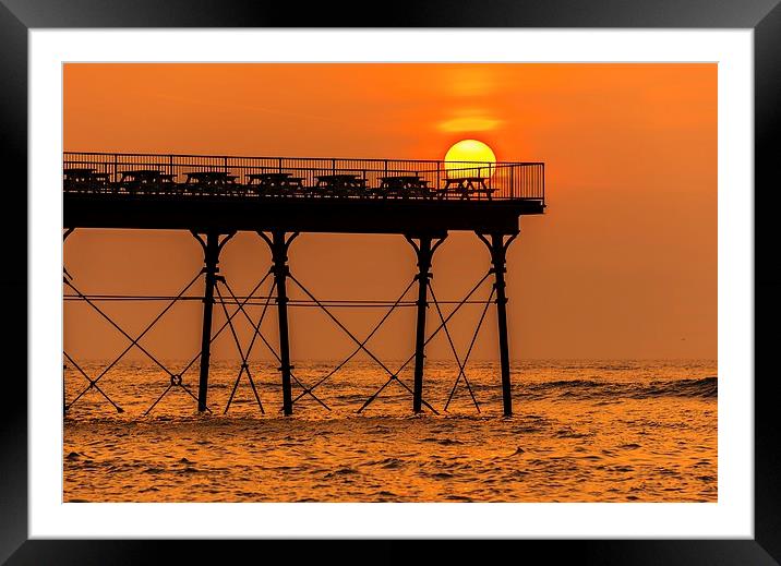  Sunset rest, Aberystwyth Pier  Framed Mounted Print by Dean Merry