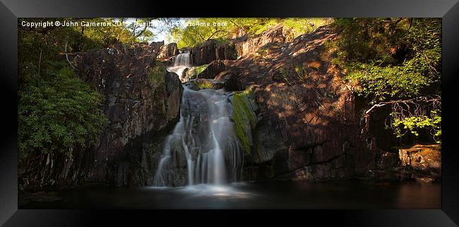  Waterfall in Lochaber. Framed Print by John Cameron