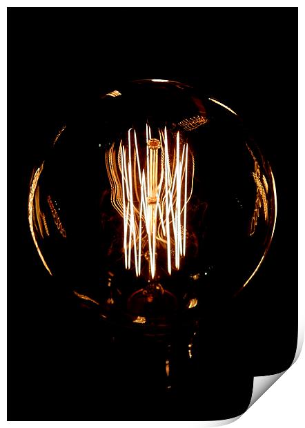 inside the lightbulb Print by Heather Newton