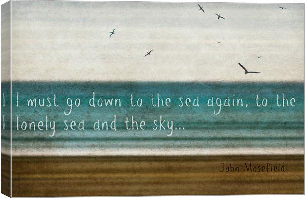  lonely sea and sky Canvas Print by Heather Newton
