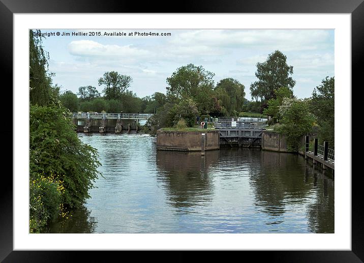 Day's Lock River Thames Framed Mounted Print by Jim Hellier