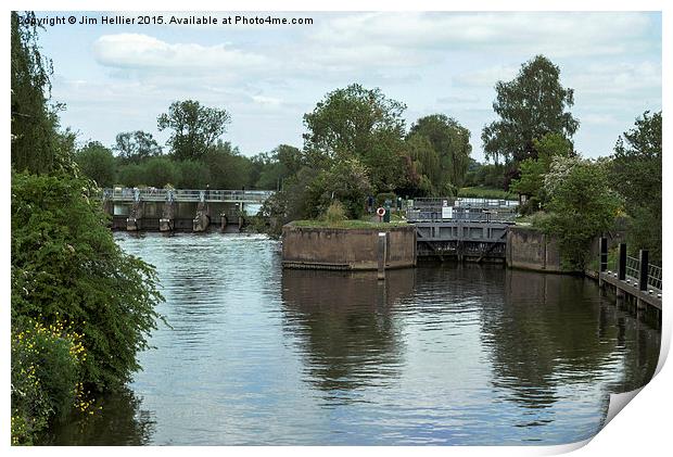  Day's Lock River Thames Print by Jim Hellier