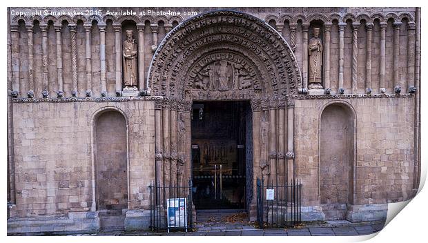 Rochester Cathedral Entrance Print by mark sykes