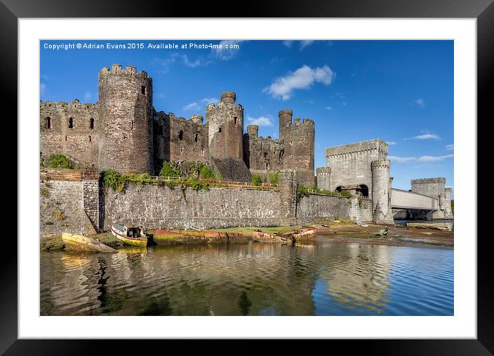 Conwy Castle Wales Framed Mounted Print by Adrian Evans