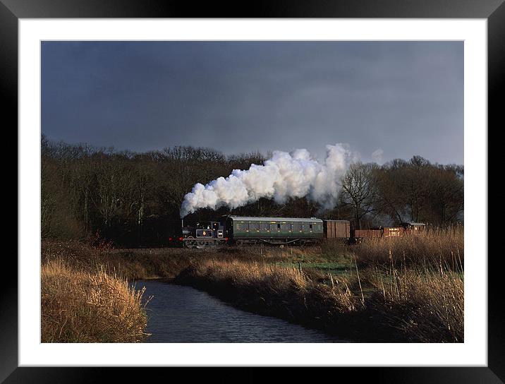  Steam train in stormy conditions. Framed Mounted Print by Ian Duffield