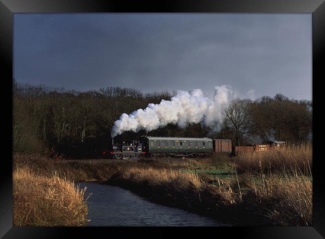  Steam train in stormy conditions. Framed Print by Ian Duffield