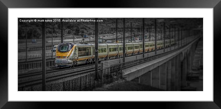 EuroStar : Channel Tunnel Train  Framed Mounted Print by mark sykes