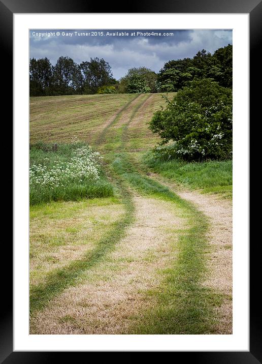Farm Tracks Framed Mounted Print by Gary Turner