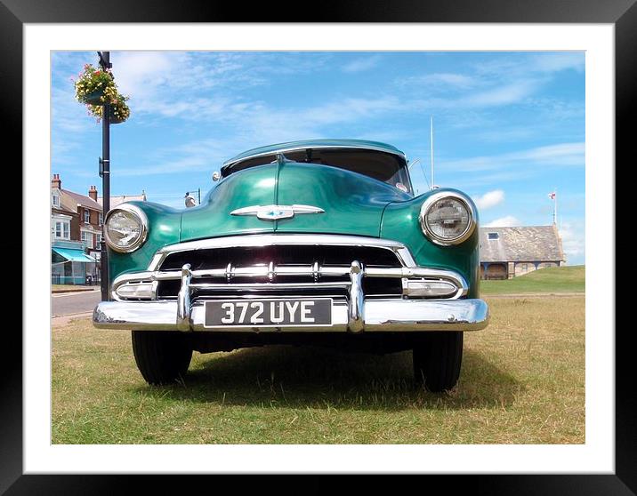  Classic American Sedan Framed Mounted Print by Malcolm Snook