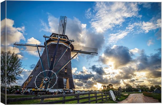 Sunset over the windmill Canvas Print by Ankor Light