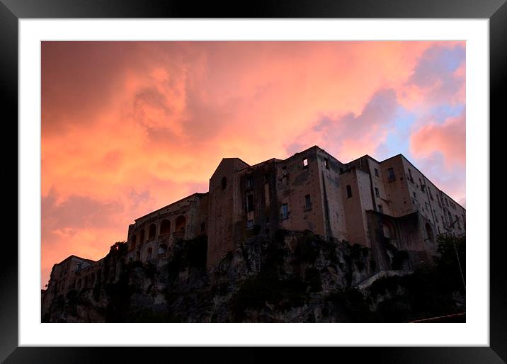  Tropea At Sunset Framed Mounted Print by Malcolm Snook