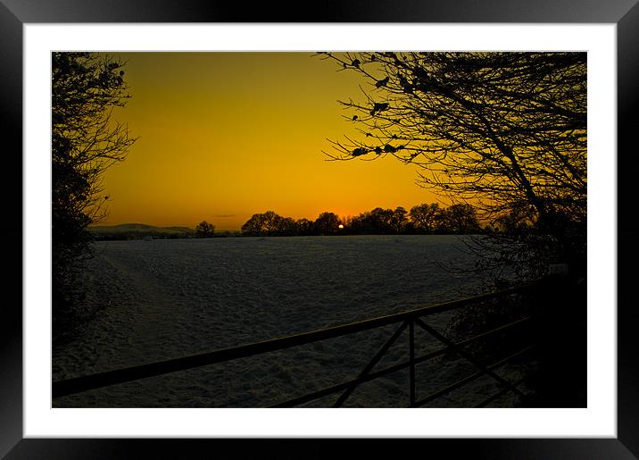 Sunset in Sussex Framed Mounted Print by Eddie Howland