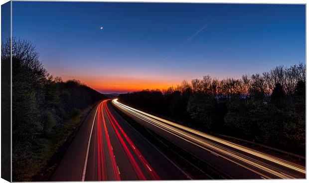 Light Trails Canvas Print by Dean Merry