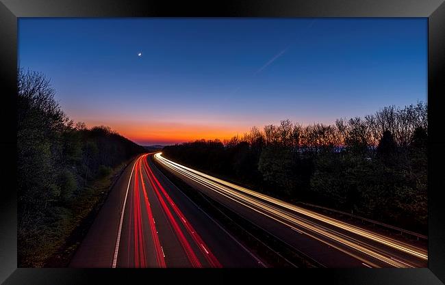Light Trails Framed Print by Dean Merry