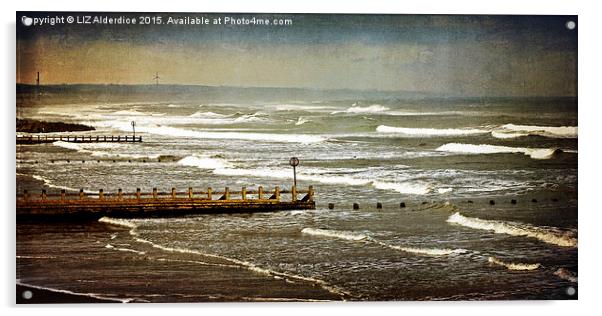 Waves at Aberdeen Beach Acrylic by LIZ Alderdice