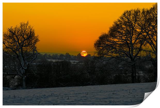 Sunset over Sussex Print by Eddie Howland