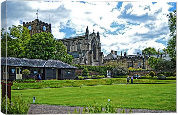 Bowling at Hexham Abbey Canvas Print by Tom Gomez