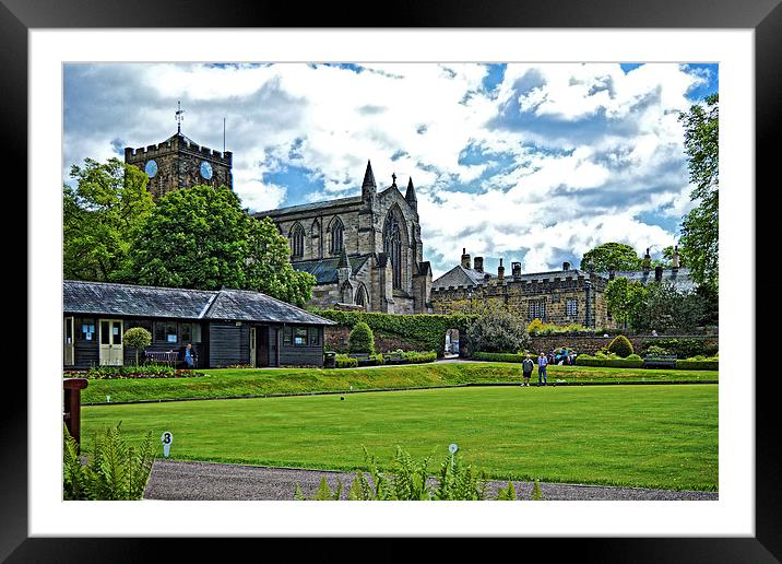 Bowling at Hexham Abbey Framed Mounted Print by Tom Gomez