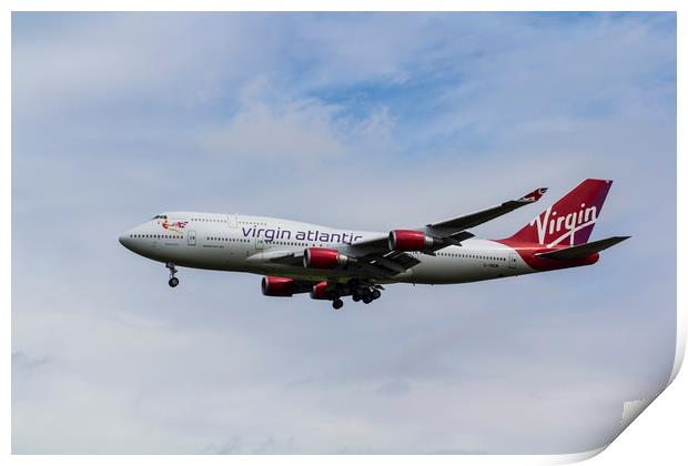 Virgin Atlantic Boeing 747 Print by David Pyatt