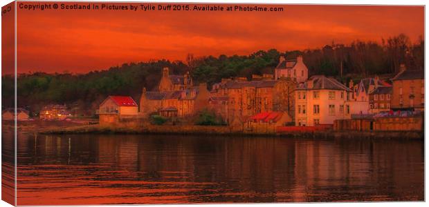South Queensferry At Sunset Canvas Print by Tylie Duff Photo Art