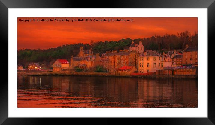 South Queensferry At Sunset Framed Mounted Print by Tylie Duff Photo Art