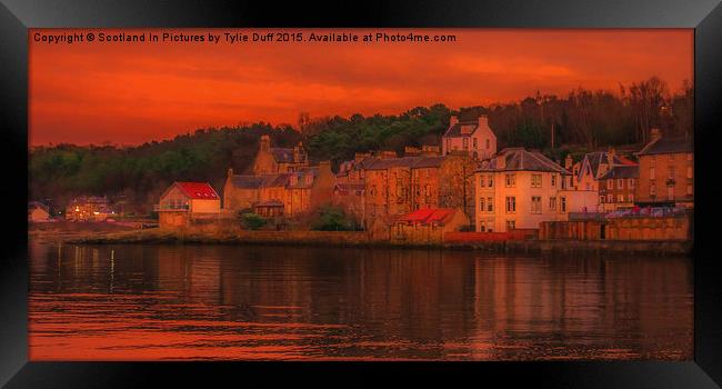 South Queensferry At Sunset Framed Print by Tylie Duff Photo Art