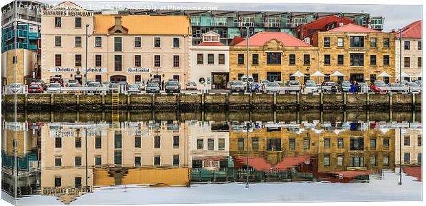  Hobart reflections Canvas Print by Pauline Tims