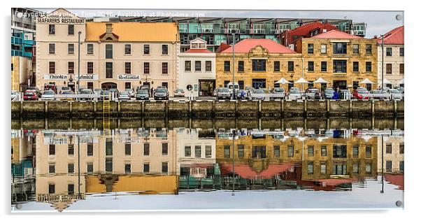  Hobart reflections Acrylic by Pauline Tims