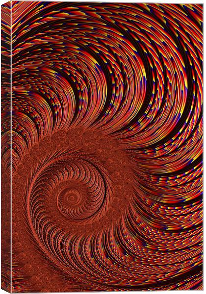 Fiery Spiral Canvas Print by Steve Purnell