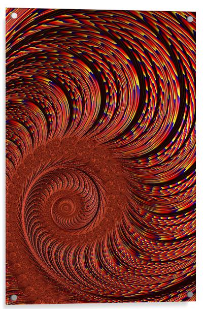 Fiery Spiral Acrylic by Steve Purnell