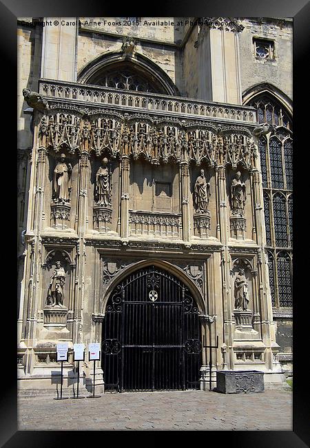  Main Entrance Canterbury Cathedral Framed Print by Carole-Anne Fooks