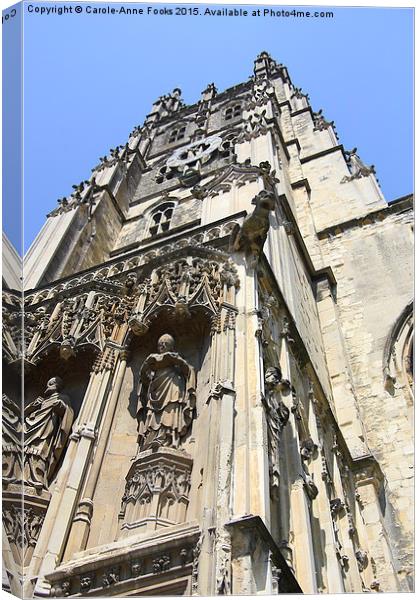  Tower, Canterbury Cathedral Canvas Print by Carole-Anne Fooks