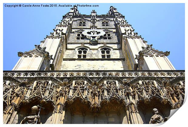  Canterbury Cathedral, Kent Print by Carole-Anne Fooks