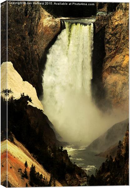  waterfall in the Grand Canyon of Yellowstone, Yel Canvas Print by Jan Hofheiz