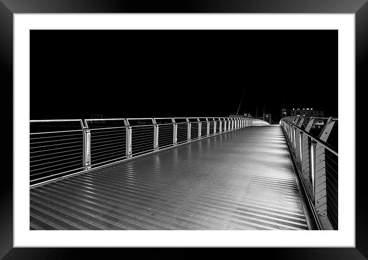  Newport City footbridge Framed Mounted Print by Dean Merry