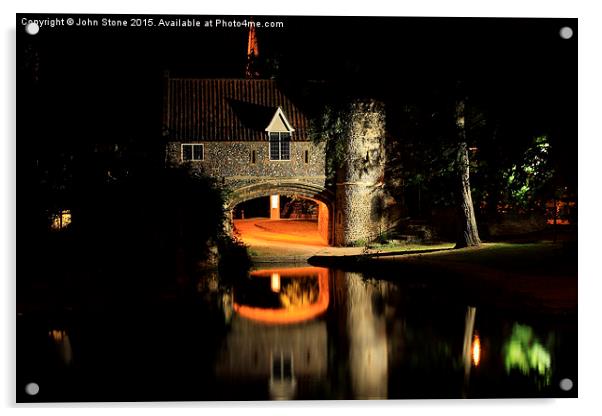  Pull's Ferry at Night Acrylic by John Stone
