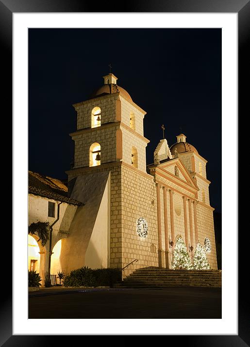 Santa Barbara Mission Framed Mounted Print by Eyal Nahmias