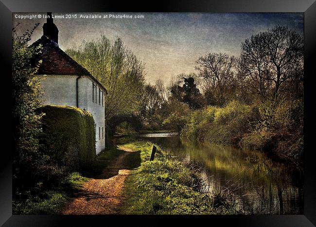  Cottage By The Kennet  Framed Print by Ian Lewis