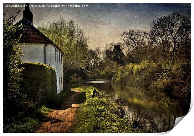  Cottage By The Kennet  Print by Ian Lewis