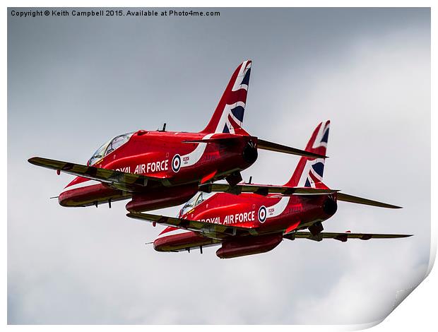 Red Arrows Close Formation Print by Keith Campbell