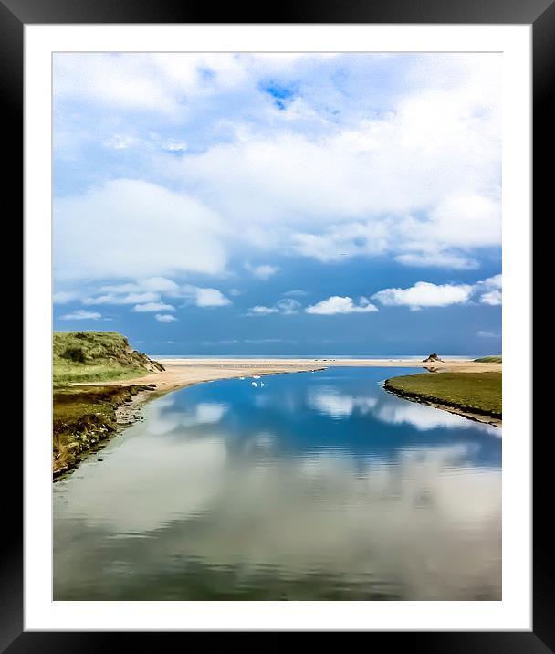  The Long Nanny Burn, Beadnell Bay, Northumberland Framed Mounted Print by Naylor's Photography