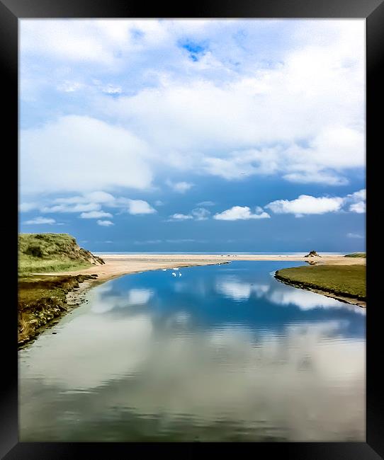  The Long Nanny Burn, Beadnell Bay, Northumberland Framed Print by Naylor's Photography