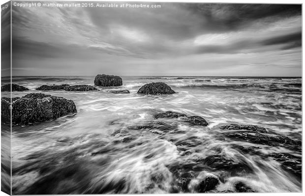  Incoming Tide At The Naze Canvas Print by matthew  mallett