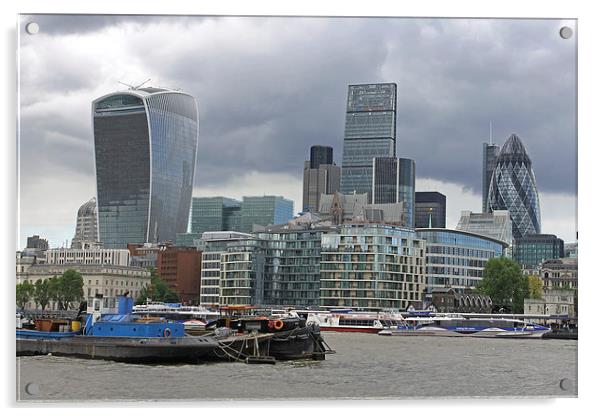 London Skyline  Acrylic by Tony Murtagh