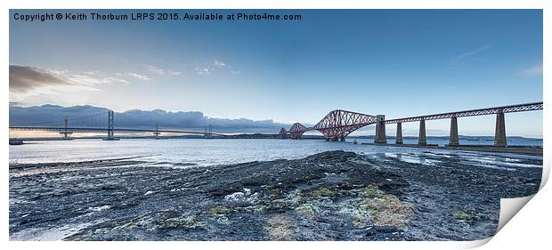 Forth Bridges Panorama Print by Keith Thorburn EFIAP/b