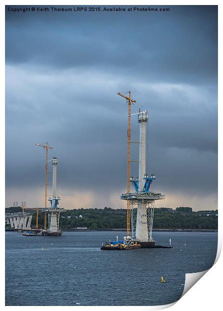 New Forth Bridge Construction Print by Keith Thorburn EFIAP/b