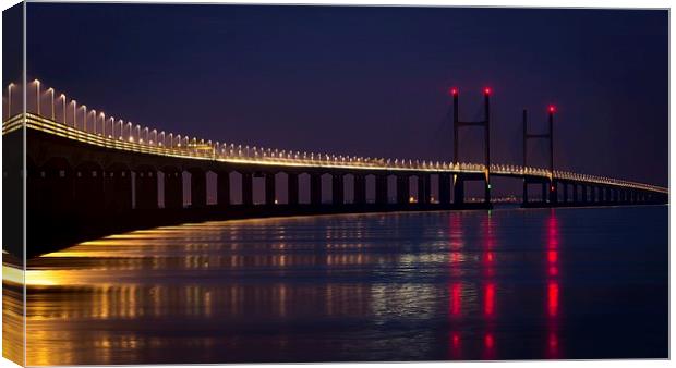  Severn Night Crossing Canvas Print by Dean Merry